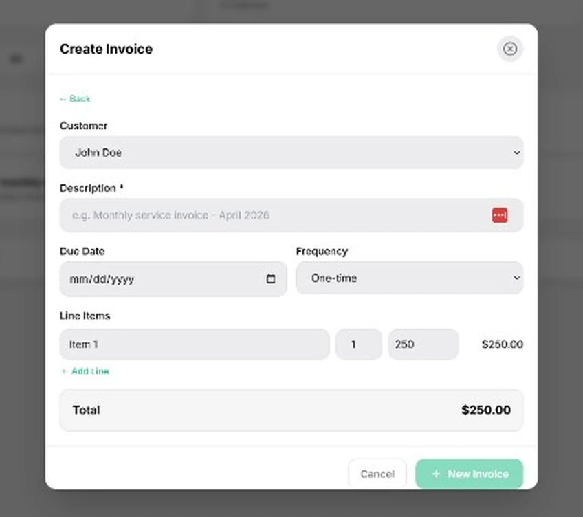 BatchPay invoice workspace